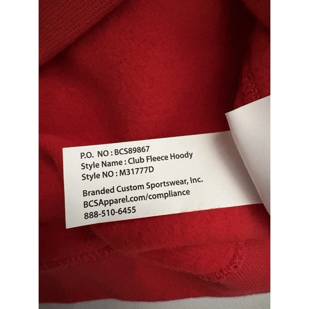 NEW Nike Lacrosse Pullover Hoodie M3177D Red Nike Hoodie Lacrosse Men's XLarge - Picture 6 of 8